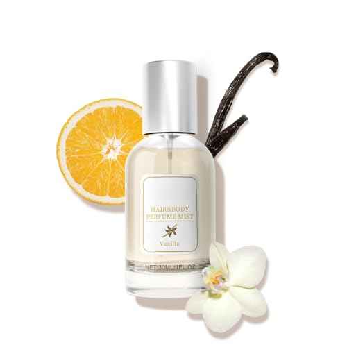 Hair Perfume for Women Vanilla Pheromone, Hair & Body Shine Spray Nourishing and Hydrating Mist Fragrance, Eau Parfum Long Lasting & Add Shine Portable, Light Perfume, 30 ml