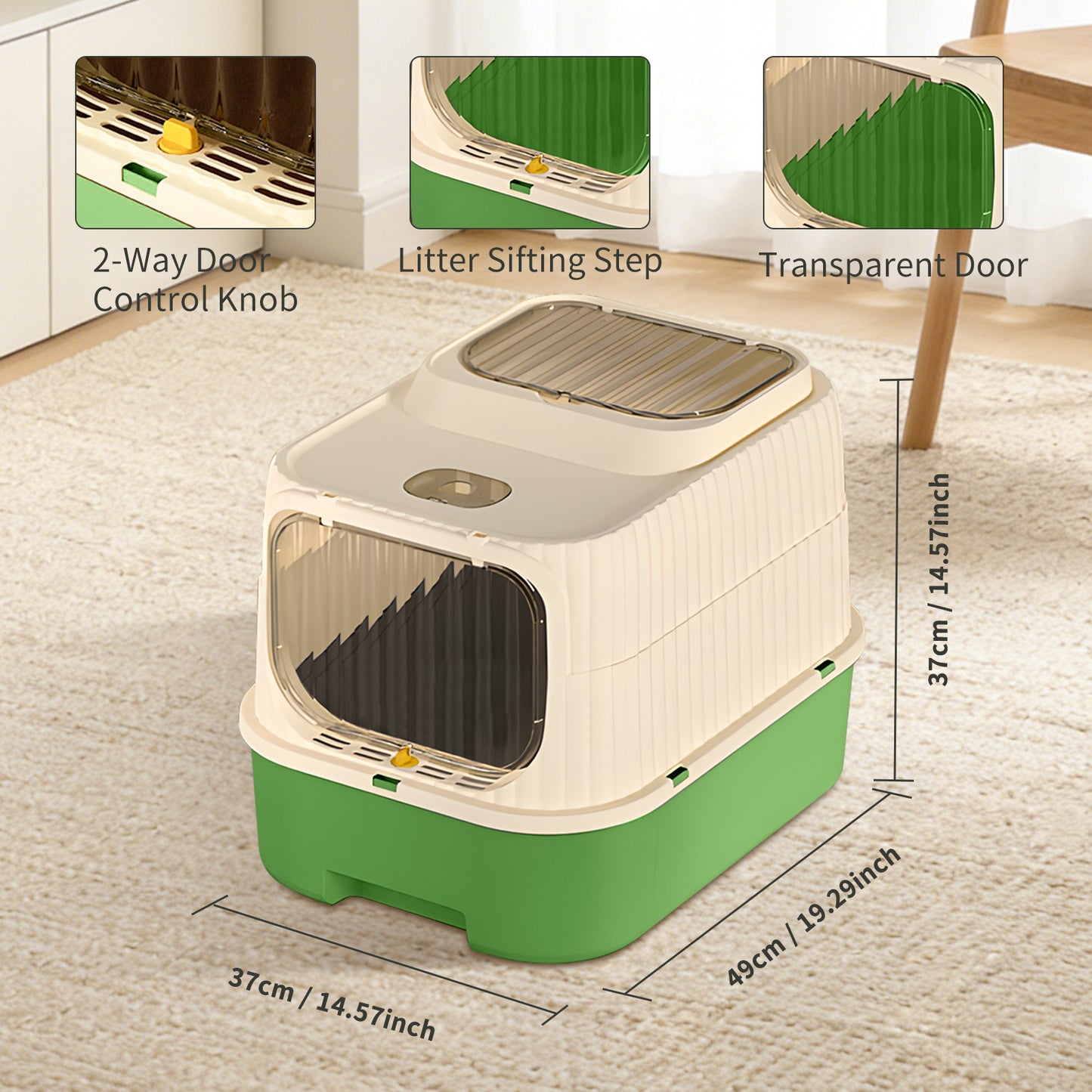 Cruiser Litter Box - Self Pickup Pet Furniture for Cats and Small Animals
