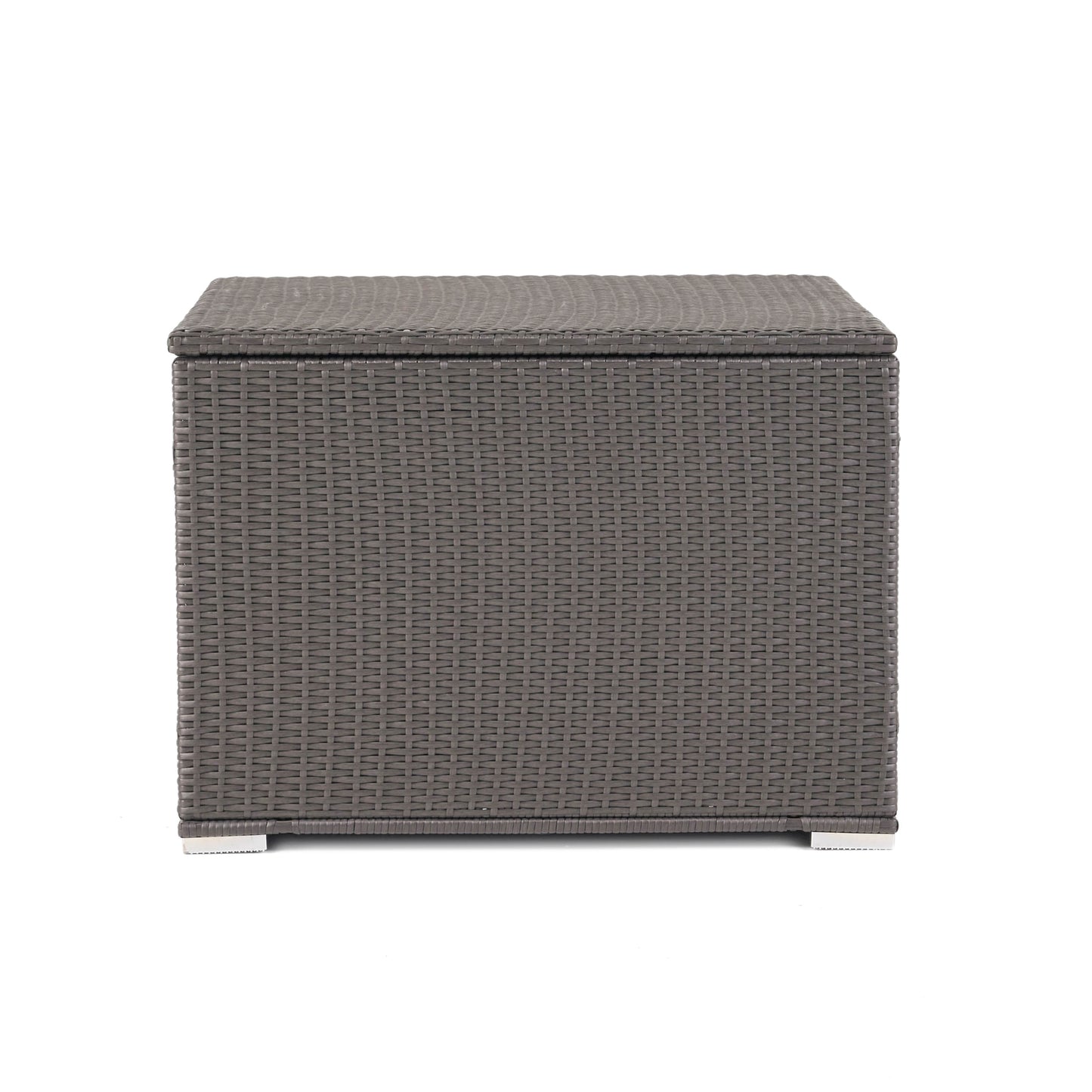 Outdoor Storage Box - Grey Rattan, 33.5" x 33.5"