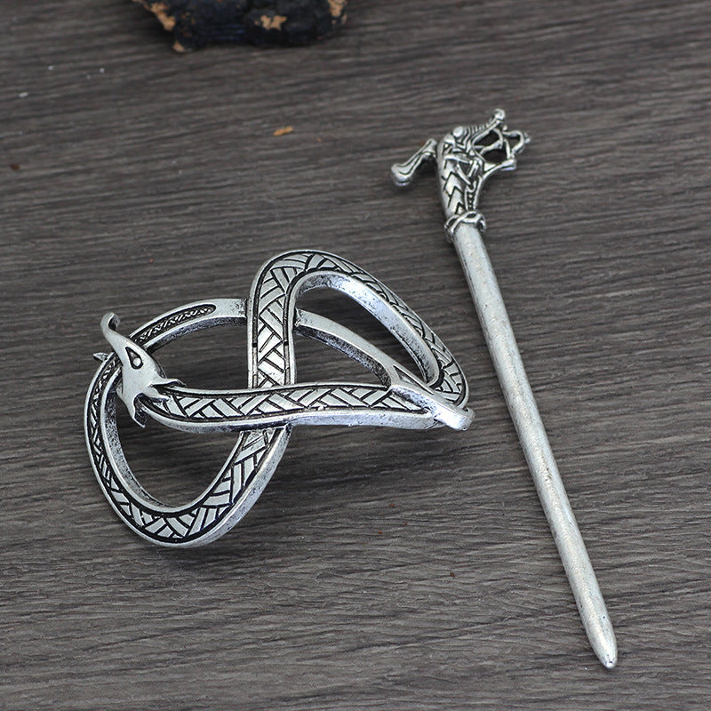 Retro Animal Hairpin Hair Clip - Silver