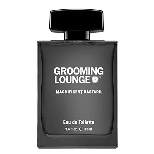 Grooming Lounge Magnificent Bastard by Grooming Lounge-Fragrance for Men-Opens with Bergamot and Grapefruit Notes-Blended with Notes of Elimin and Pink Pepper-For Intelligent and Strong Men-3.4 oz