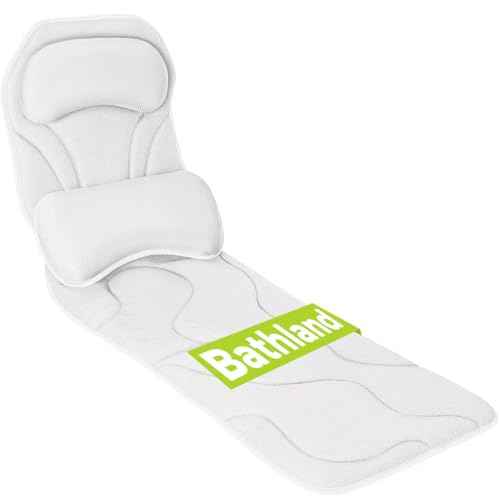 Full Body Bath Pillow for Tub - Extra Long & Thick Tub Pillow with Head, Back & Lumbar Support, 168 Non-Slip Suction Cups, Soft 5D Mesh Spa Cushion, Fits All Tubs-Gift for Soaking