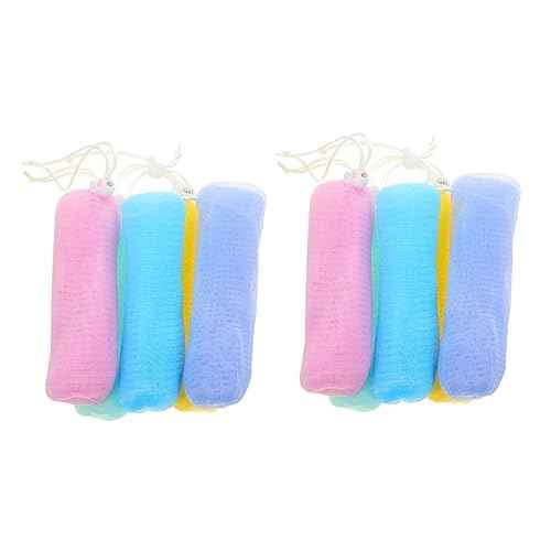10-Pack Soap Foaming Pouch Exfoliating Mesh Soap Net for Bath Shower Drawstring Saver Bags Suitable for Skin Types for Daily Use Random Color