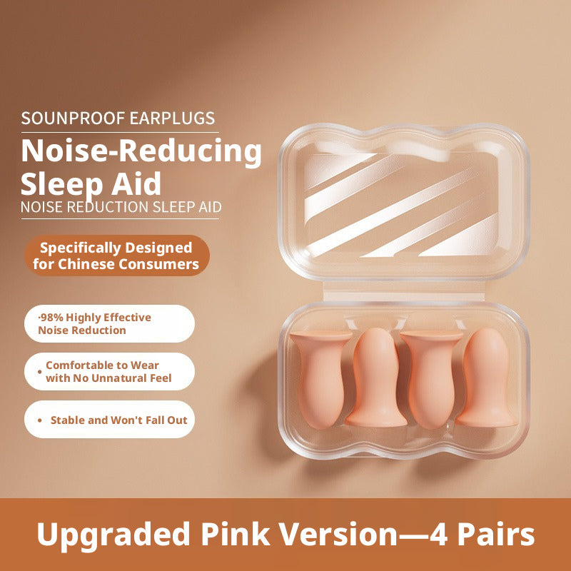 Set of 4 Pink Earplugs Storage Boxes with Free Case - Hearing Protection