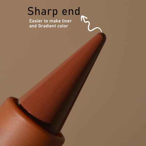 2-in-1 Gradient Lip Liner and Lipstick Lip Combo Set - Achieve Flawless Contour and Gradual Ombre Effect with Easy-to-Use Crayon Form and Cone Tip (06# Coffee Bean, 1 Count (Pack of 1))