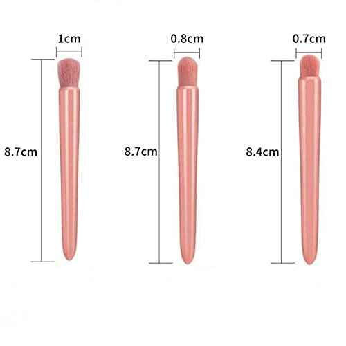 Easy-taken Travel Makeup Brush Set, COSHINE 5pcs Mini Complete Function Cosmetic Brushes Kit (5pcs with mirror)