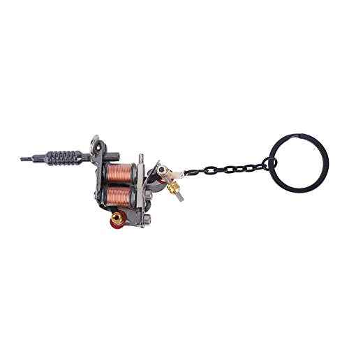 Mini Gun Keyring,ANGGREK Stencil Printer Machine Keyring Portable Mini Machine Supply Keychain Pendant Ornament(Type A)
