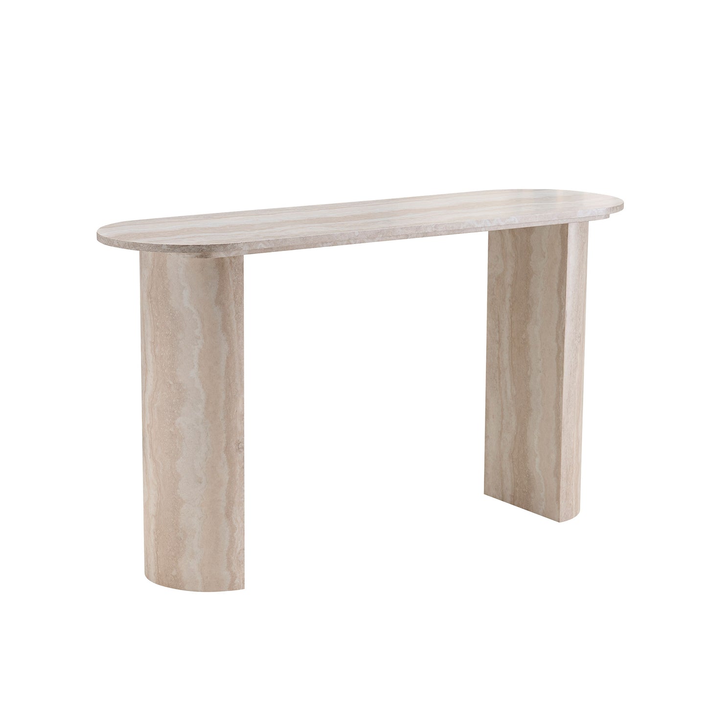 Modern Faux Marble Console Table - 55.12 Inch Entryway Table