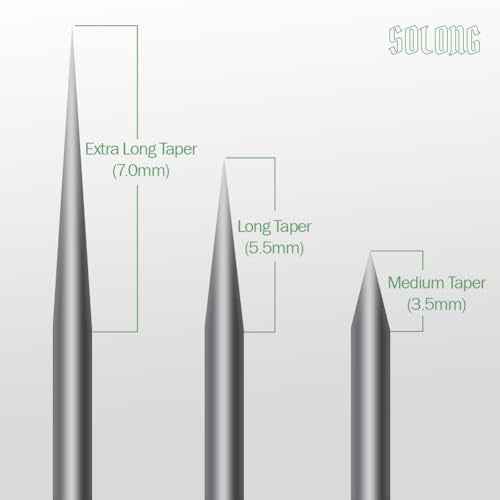 Tattoo Cartridge Needles,Solong Pro 50Pcs Disposable Tattoo Needles Liners 12#(5RL) Round Liner X-Taper Tattoo Needle Cartridge EN01S-50-1205RL-X