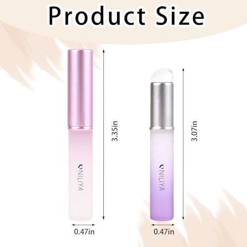 2PCS Silicone Nail Art Ombre Applicator, One Sheet Flower Stickers Decals, for Chrome Nail Powder, Floral Plant leaf Design of 5D Embossed Self-Adhesive Decoration Set, for Beginners