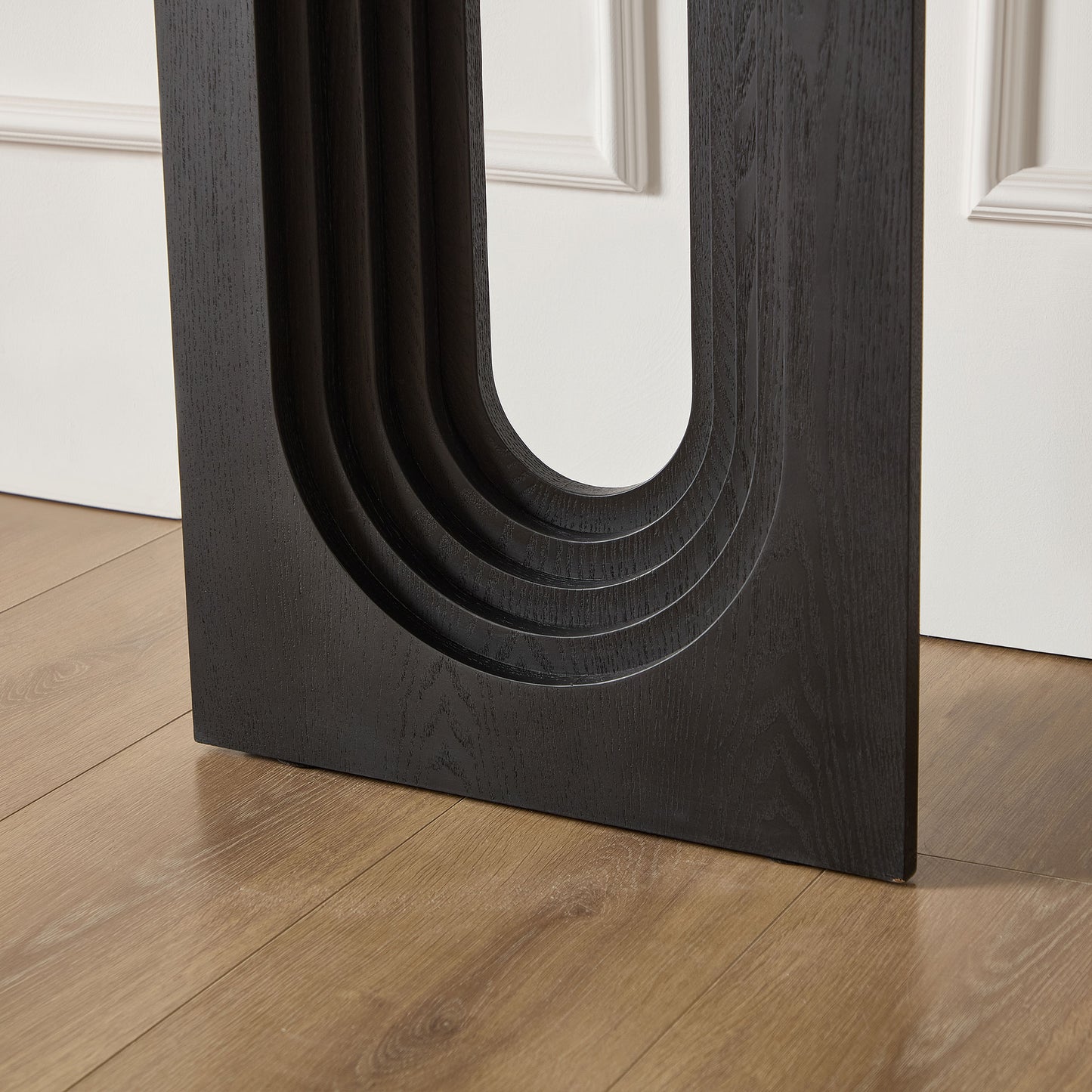 Modern Black Console Table with Unique Loopback Design - 47.24 Inch