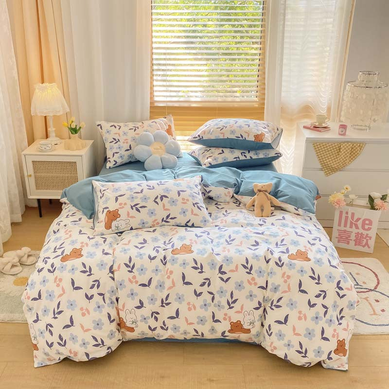 Pure Cotton Bedding Set - Thick, Brushed, Multiple Sizes & Variants