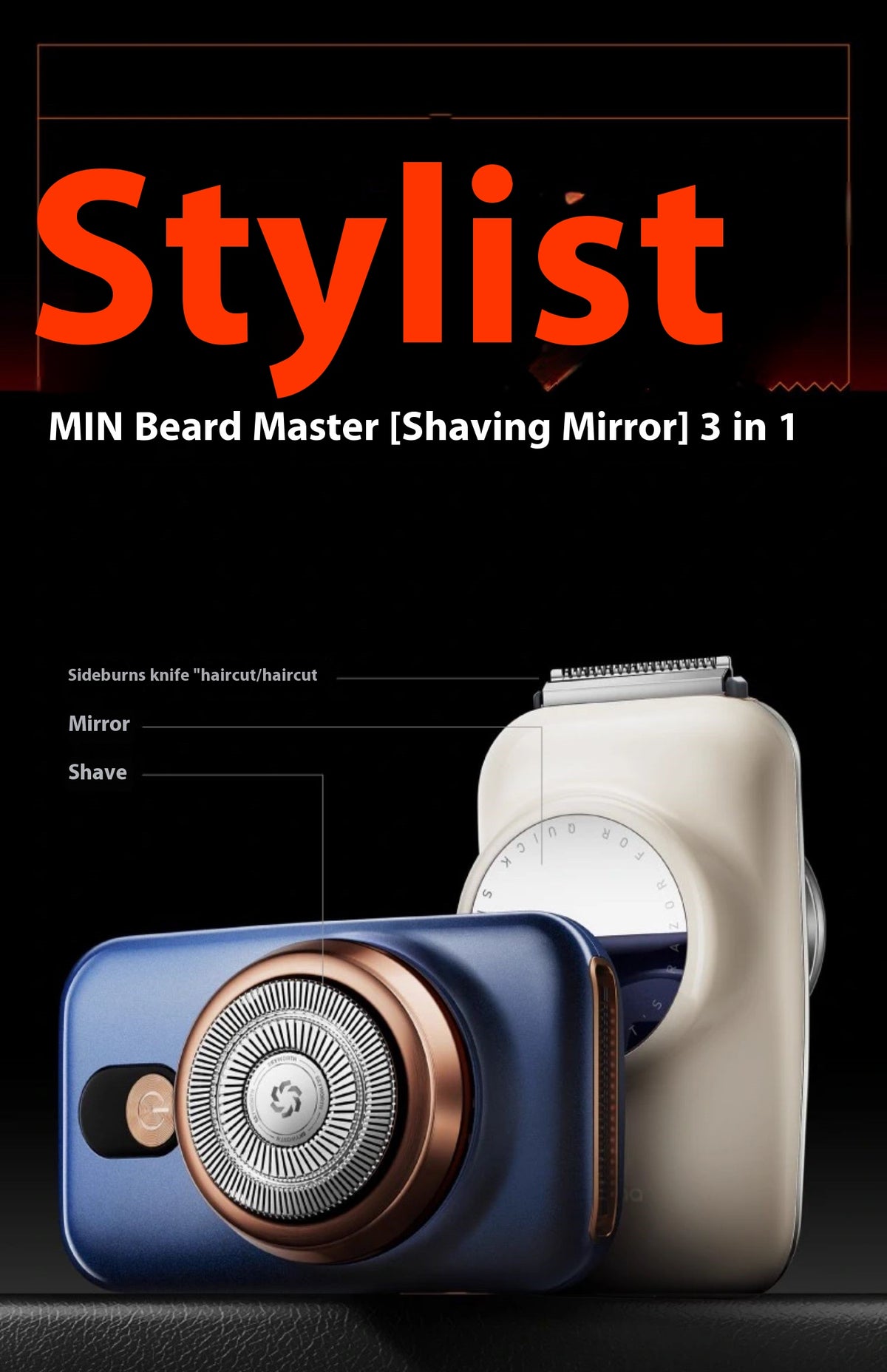 Electric Shaver for Men with Dual Blade Heads