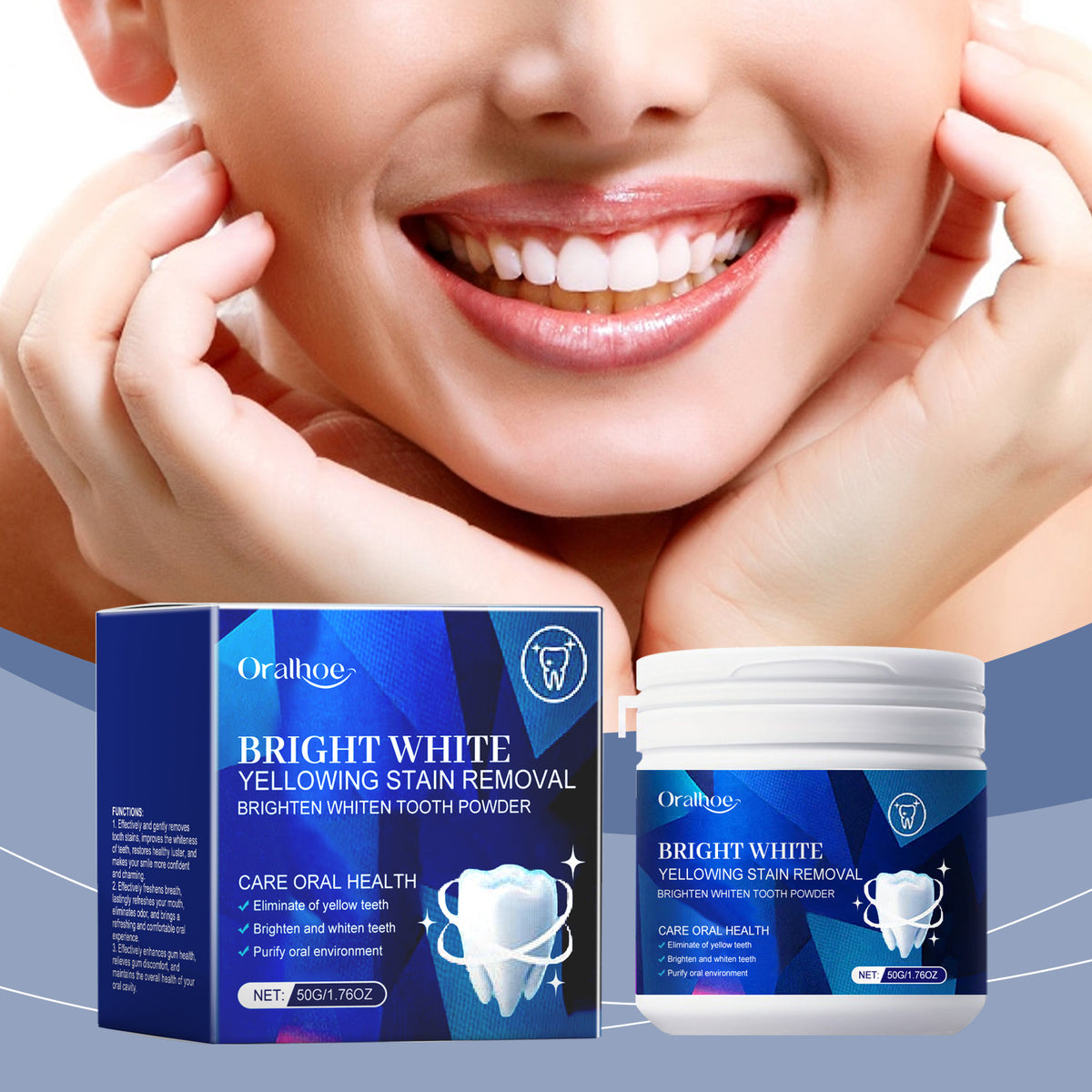 Mint Toothpowder Mild Ingredients Clean Teeth Stains Care