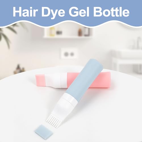 2 Packs Silicone Hair Oil Applicator, 2.7 Ounce Root Comb Applicator Bottle for Hair Dye, Hair Dye Comb Brush, Scalp Oil Applicator Bottle