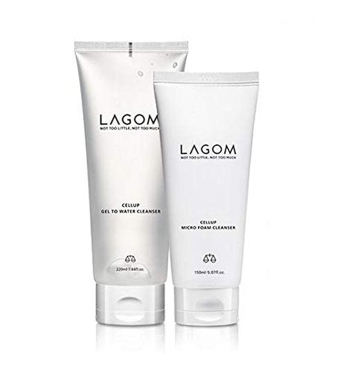LAGOM Cellup Gel to Water Cleanser 220ml + Cellup Micro Foam Cleanser 150ml Set