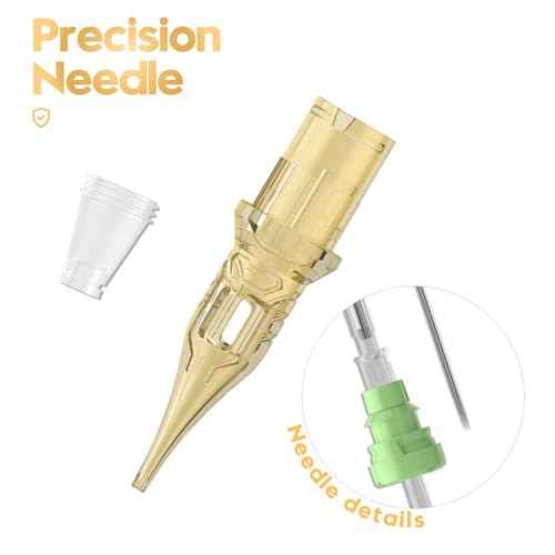 20 PCS Tattoo Needles, Tattoo Cartridge Needles, with Membrane Standard 3RL 5RL 7RL 9RL Pro Disposable Tattoo Needles, Round Liner Shader Magnum for Tattoo Machine Supplies (1207RL)