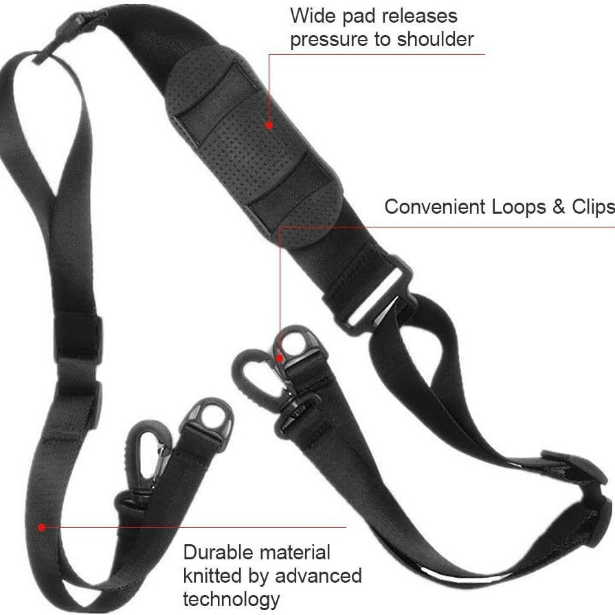 Portable Scooter Storage Belt with Shoulder Strap - Black, Free Size