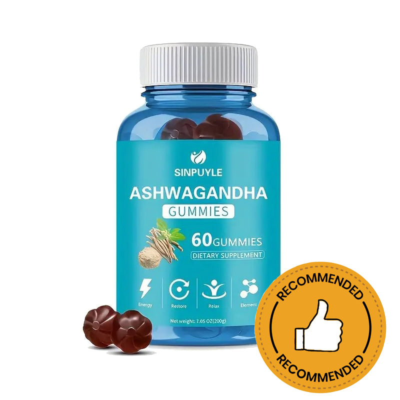 Ashwagandha Gummies - 60 Count Natural Adaptogen Supplement for Stress Relief