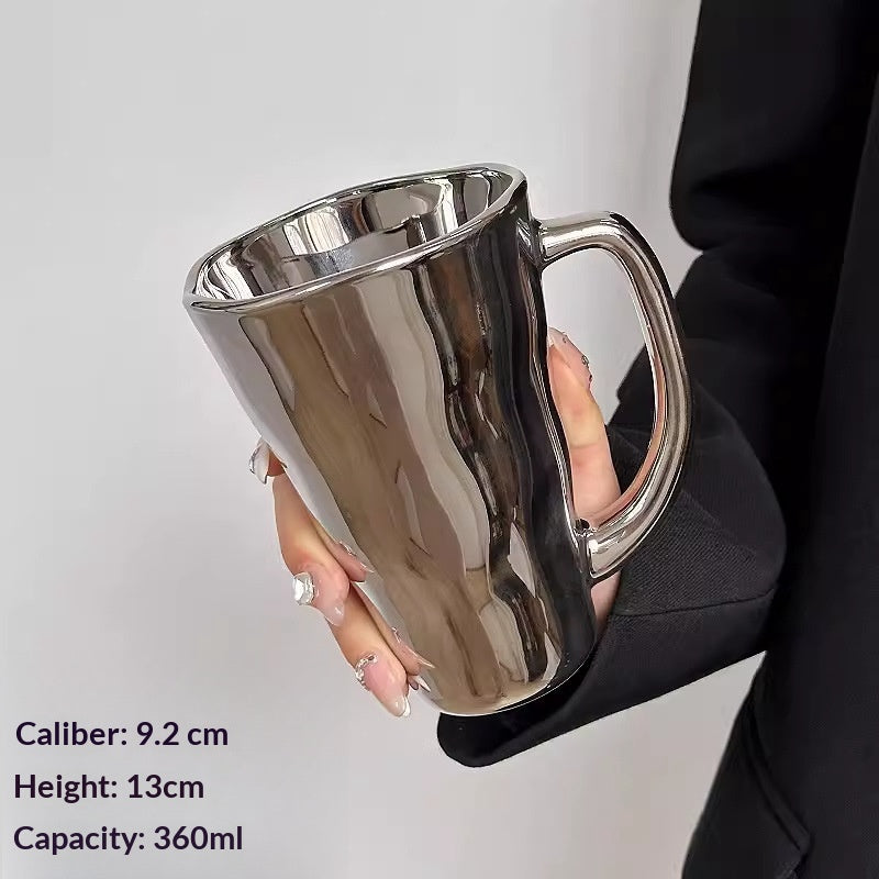 Minimalist Glass Mug 360ml - Colorful Household Drinkware Set
