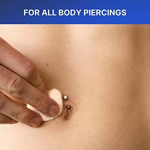 BodyJ4You Piercing Aftercare Spray - Saline Solution Natural Keloid Bump Removal - Ear Piercing Cleaner Nose Septum Belly Button Cartilage - Sea Salt Aloe Vera Rosemary - Fine Mist 2 Fl Oz