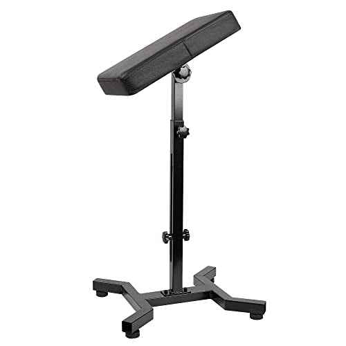 HUOXOU Tattoo Arm Rest, Tattoo Arm Rest Stand, Arm Rest Tattoo, Tattoo Armrest, Four-corner base Stability Strongly, Adjustable Height, Thicken Soft Sponge Pad, Foldable Arm Rest Tattoo for Artist