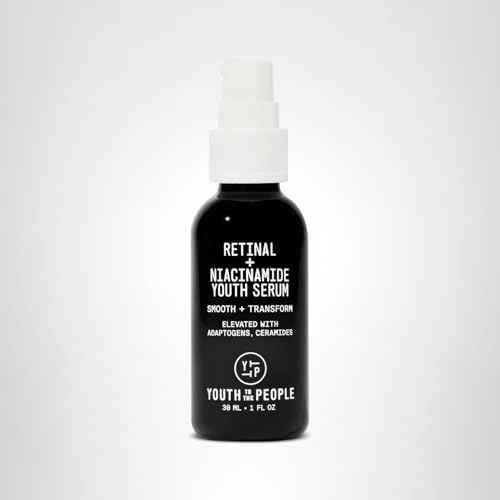 Youth To The People Retinal + Niacinamide Youth Face Serum - Retinal Night Serum for Textured + Blemished Skin, Reduces Fine Lines, Brightens Uneven Tone with Niacinamide, Fragrance-free - 1 fl oz