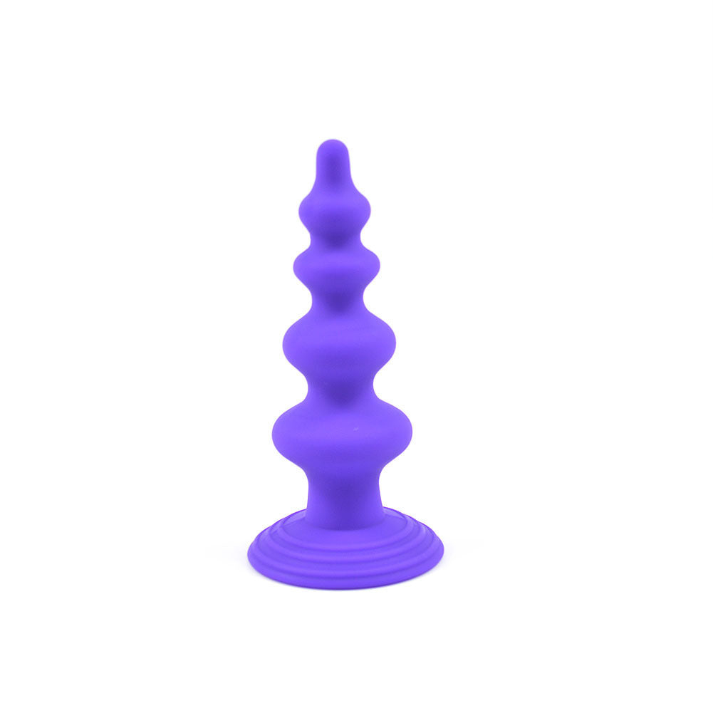 Silicone Butt Plug for Female Pleasure - Purple, Adjustable Size