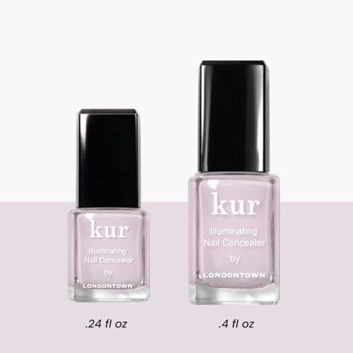 LONDONTOWN Illuminating Nail Concealer - Long Lasting Brightening Lacquer Nail Care for Discolored, Yellowing Nails, Mini Bottles 0.24 Fl Oz