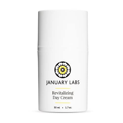 January Labs - Revitalizing Day Cream, Peptide Rich Face Moisturizer, Safe for Sensitive Skin & Dry Skin, 1.7 Ounce Airless Bottle