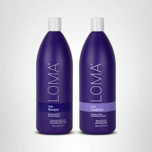 Loma Hair Care Violet Shampoo Violet Conditioner Duo, 33.8 Fl Oz each