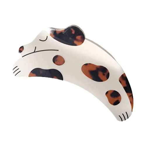 Cute Spotted Dog Shaped Hair Clips and Claw Clips for Women - EVA, Brown