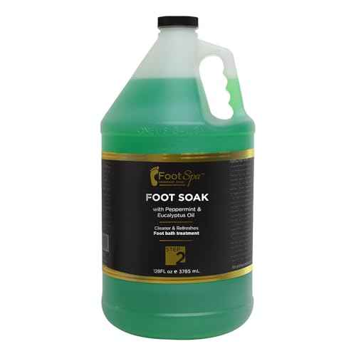 FOOT SPA - Foot Soak - Cleanses, Softens, and Refreshes - Made With Eucalyptus & Peppermint Oil - 128 Oz Gallon - Bulk, Refill Gallon