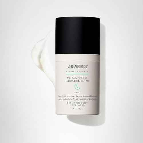 MDSolarSciences MD Advanced Hydration Crème | Time-Released Night Cream with Hyaluronic Acid, Peptides & Squalane | Intense Anti-Aging Hydration & Barrier Support | 1.7 oz