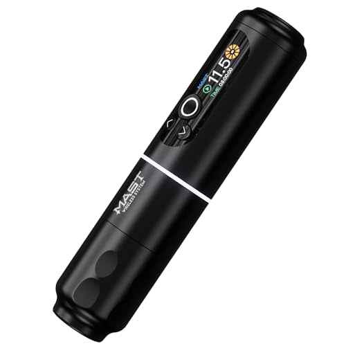 Mast Archer2 Cordless Tattoo Gun, Tattoo Machine Brushless Motor, Seamless Frame, 2000 mAh Battery, 3.5mm Stroke Length (Black)