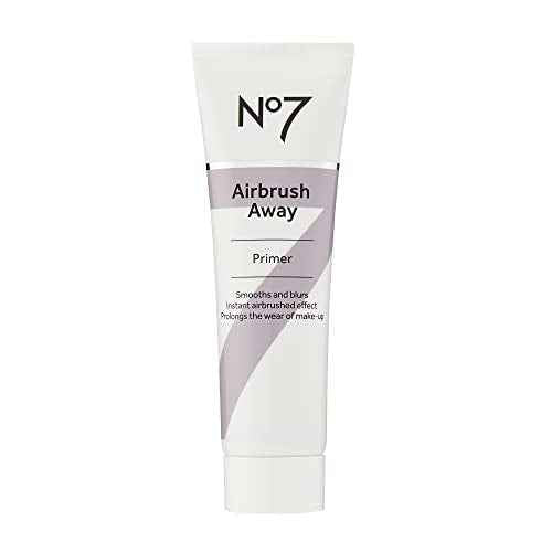 No7 Airbrush Away Face Primer - Hydrating Makeup Primer with Hyaluronic Acid - Helps to Smooth the Appearance of Fine Lines & Wrinkles for Seamless Makeup Application (30ml)