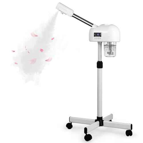 Professional Facial Steamer for Estheticians, Hot Mist & Timer Function, Vaporizador Facial Professional Steamer On Wheels for Home Use & Spa Salon Skin Cleasning
