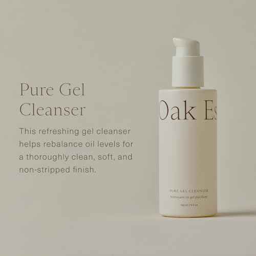 Oak Essentials Pure Gel Cleanser | Clarifying Gel Face Wash with Aloe and Amino Acids | Removes Dirt & Oil Without Drying, 5 Fl Oz