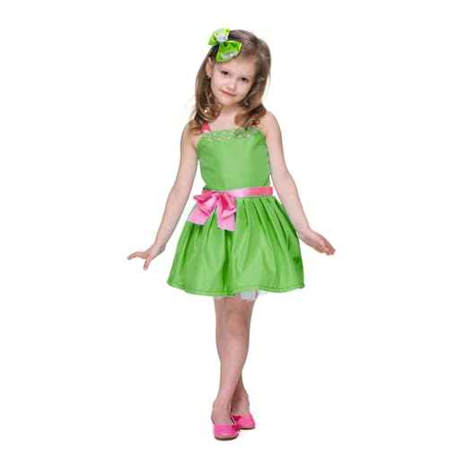 2PC Green Fairy Hair Bow Clips for Girls Women 4 Inch Toddler Princess Accessories