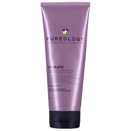 Pureology Hydrate Superfood Treatment - For Dry, Color-Treated Hair, Deeply Hydrating Treatment Mask, Silicone-Free, Vegan, Updated Packaging, 6.8 Fl Oz