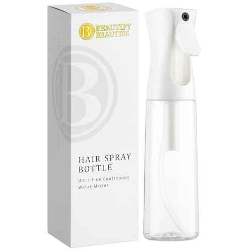 BeautifyBeauties Spray Bottle For Hair ? Continuous Mister Spray Bottle for Hairstyling, Cleaning, Plants, Pets, Barbers, Salons, Essential Oil Scents (10.1 Ounce)