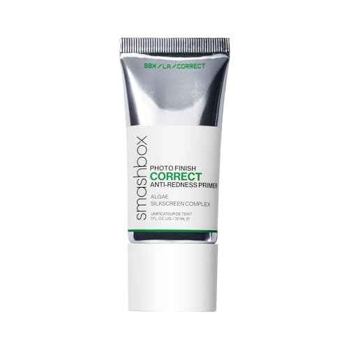 Smashbox Photo Finish Correct Anti-Redness Makeup Primer | Neutralizes Redness and Appearance of Irritation | Silkscreen Complex, Algae, Rose + Mushroom