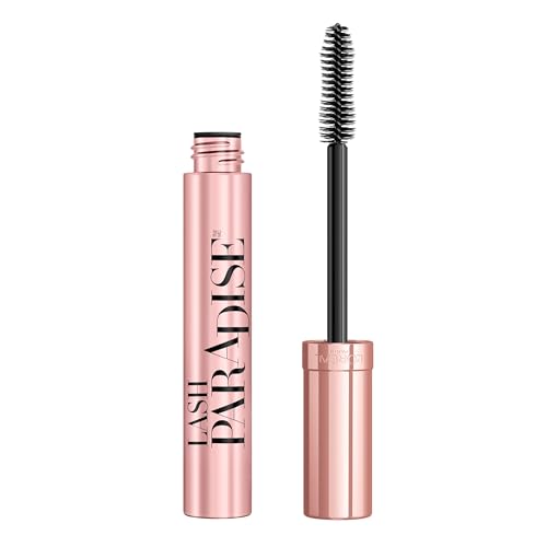 L'Oreal Paris Voluminous Makeup Lash Paradise Mascara, Voluptuous Volume, Intense Length, Feathery Soft Full Lashes, No Flaking, No Smudging, No Clumping, Blackest Black, 0.28 Fl Oz (Pack of 1)