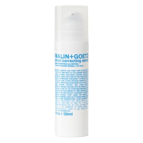 MALIN+GOETZ Retinol Correcting Serum | Multi-Vitamin Retinol Serum with Vitamins A, C, E + Superoxide Dismutase | Smooths Texture, Brightens, Firms + Reduces Fine Lines | Vegan + Cruelty-Free(1 Fl Oz)