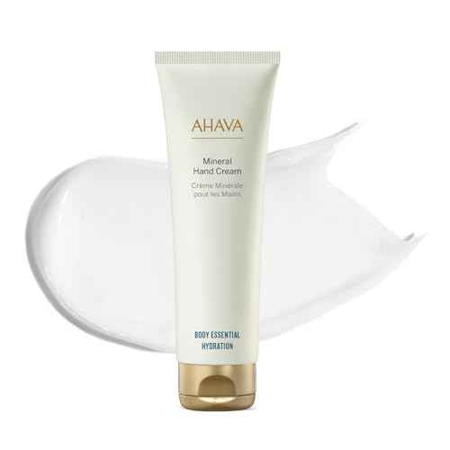 AHAVA Dead Sea Water Mineral Hand Cream - Hand Moisturizer For Dry Cracked Hands, Light & Fast Absorbing, Enriched with Exclusive blend Osmoter, Smoothing Witch Hazel & Soothing Allantoin