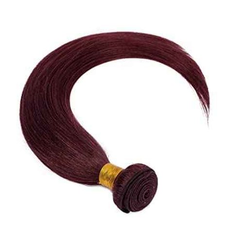 99j Burgundy human hair Straight Hair 30 INCH 8A Brazilian Virgin Hair 99j Burgundy Straight Hair Weaves Bundle Free Part Red Wine Color 100% Unprocessed Human Hair Weft Weaves