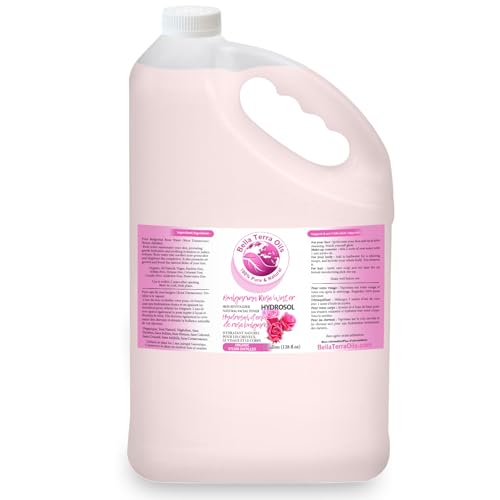 Bella Terra Oils Authentic Rose Water Hydrosol ? 1gallon, Steam Distilled, Gentle, Rejuvenating, Refreshing Facial Toner