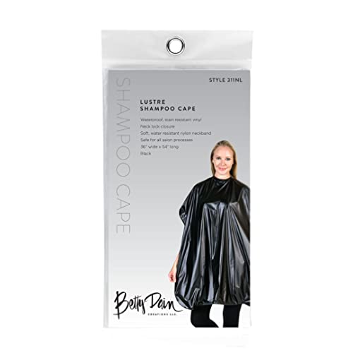 Betty Dain Lustre Shampoo Cape, Waterproof, Stain Resistant Vinyl