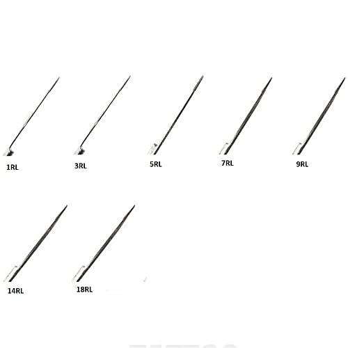 Pirate Face Tattoo 50 Pcs Professional Disposable Tattoo Needles Round Liner (3RL)