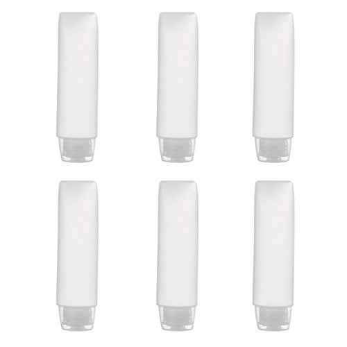 OTO 6 Pack Travel Size Plastic Squeeze Bottles for Liquids, 30ml/1 Fl. Oz TSA Approved Makeup Toiletry Cosmetic Containers